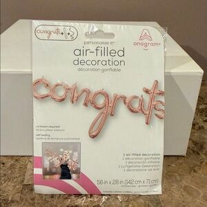 Anagram Pink Foil CONGRATS Air-Filled Decoration